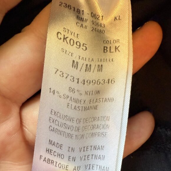 Cherokee Womens Black Scrub Pants With Elastic Waist & Cargo Pockets M Size - Picture 3 of 5